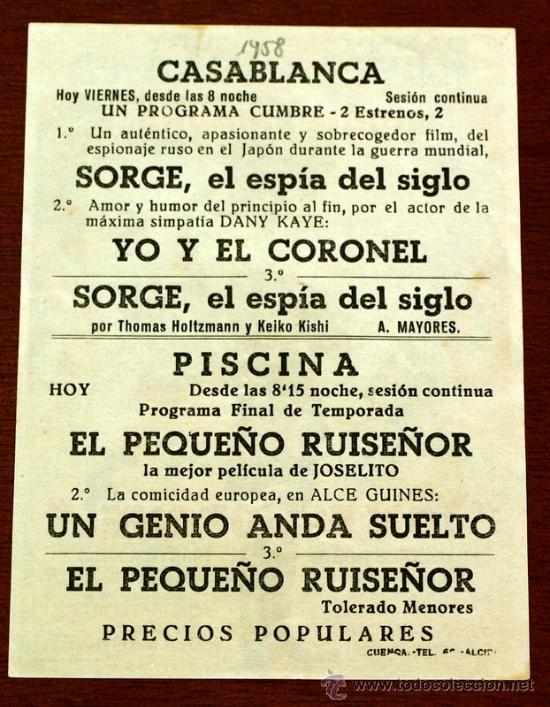 Cine: YO Y EL CORONEL  - con impreso al dorso - - Foto 2