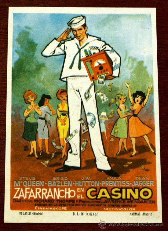 Foglietti di film di film antichi di cinema: ZAFARRANCHO EN EL CASINO  - con impreso al dorso -
