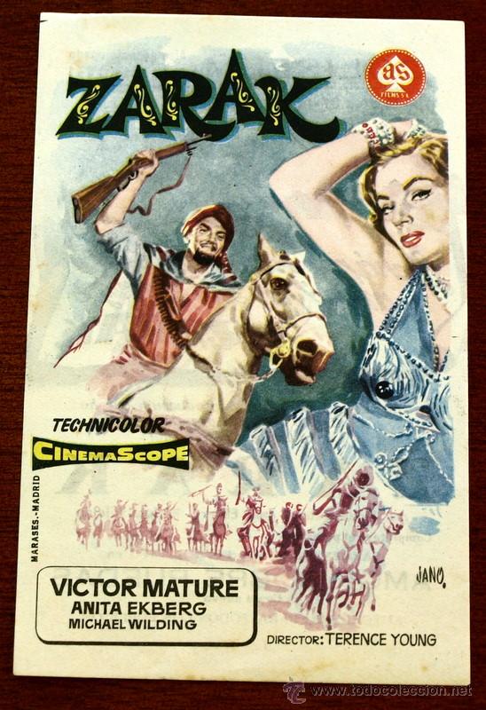 Cine: ZARAK  - con impreso al dorso - - Foto 1