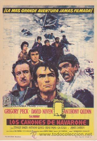 Cine: LOS CA&Ntilde;ONES DE NAVARONE - Cine Principal - Director: J. Lee Thompson - Actores: Gregory Peck, David