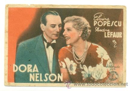 Cine: DORA NELSON , CON ELVIRA POPESCU Y ANDRE LEFAUR  - PROGRAMA ORIGINAL SIN PUBLICIDAD - Foto 1