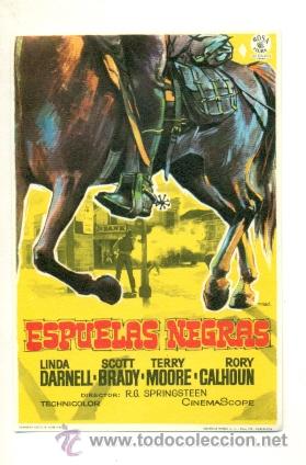 Cine: ESPUELAS NEGRAS - PROGRAMA ORIGINAL SIN PUBLICIDAD - IMPECABLE ESTADO - Foto 1