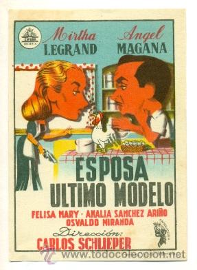 Cine: ESPOSA ULTIMO MODELO - PROGRAMA ORIGINAL SIN PUBLICIDAD - IMPECABLE ESTADO - Foto 1
