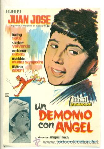 Cine: DEMONIO CON ANGEL - PROGRAMA ORIGINAL SIN PUBLICIDAD - IMPECABLE ESTADO - Foto 1
