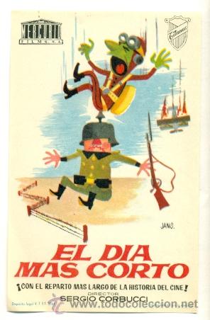 Cine: DIA MAS CORTO , EL - PROGRAMA ORIGINAL SIN PUBLICIDAD - IMPECABLE ESTADO - Foto 1
