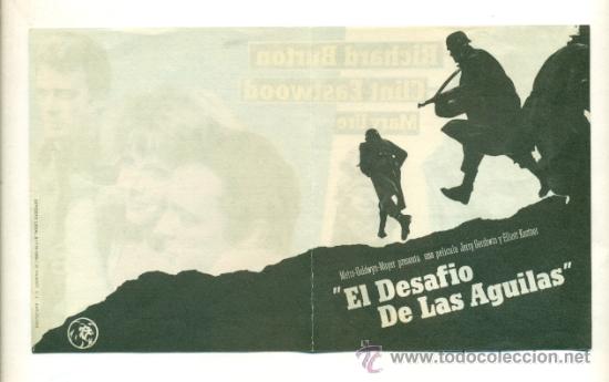 Cine: DESAFIO DE LAS AGUILAS - PROGRAMA ORIGINAL DOBLE SIN PUBLICIDAD - IMPECABLE ESTADO - Foto 1