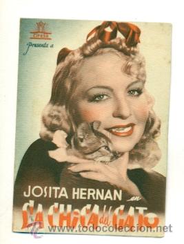 Cine: CHICA DEL GATO , LA   - PROGRAMA ORIGINAL DOBLE   CON  PUBLICIDAD - - Foto 1