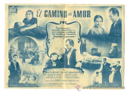 Cine: CAMINO DEL AMOR , EL  - PROGRAMA ORIGINAL DOBLE   CON  PUBLICIDAD - - Foto 2