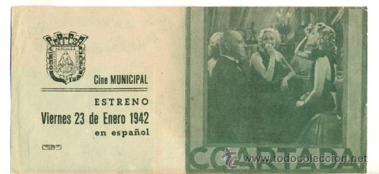 Cine: COARTADA  - PROGRAMA ORIGINAL DOBLE   CON  PUBLICIDAD - - Foto 1
