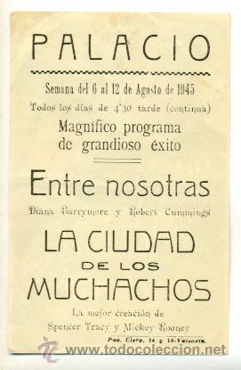 Cine: CIUDAD DE LOS MUCHACHOS , LA   - PROGRAMA ORIGINAL    CON  PUBLICIDAD - - Foto 2