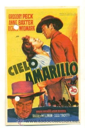 Cine: CIELO AMARILLO - PROGRAMA ORIGINAL   CON  PUBLICIDAD -  PERO CON AGUJEROS - Foto 1