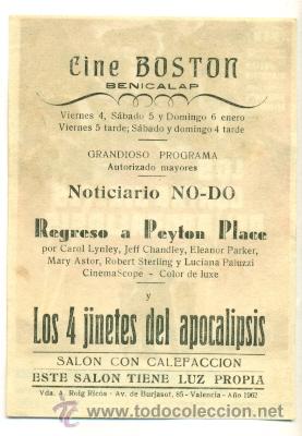 Cine: CUATRO JINETES DEL APOCALIPSIS - PROGRAMA ORIGINAL   CON  PUBLICIDAD - - Foto 2