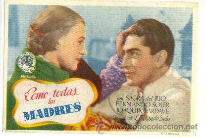 Cine: COMO TODAS LAS MADRES - PROGRAMA ORIGINAL   CON  PUBLICIDAD - - Foto 1