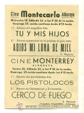 Cine: CERCO DE FUEGO    - PROGRAMA ORIGINAL   CON  PUBLICIDAD - IMPECABLE ESTADO - Foto 2