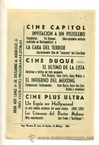 Cine: CABALLO SIN CABEZA , EL   - PROGRAMA ORIGINAL   CON  PUBLICIDAD - IMPECABLE ESTADO - Foto 2