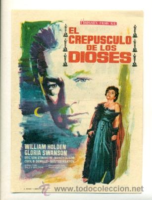 Cine: CREPUSCULO DE LOS DIOSES , EL   - PROGRAMA ORIGINAL   CON  PUBLICIDAD - IMPECABLE ESTADO - Foto 1