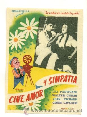 Cine: CINE AMOR Y SIMPATIA  - PROGRAMA ORIGINAL   SIN PUBLICIDAD - - Foto 1