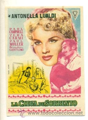 Cine: CIEGA DE SORRENTO  - PROGRAMA ORIGINAL   SIN PUBLICIDAD - IMPECABLE ESTADO - Foto 1