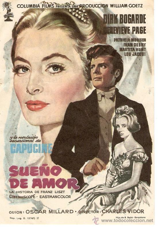Cinema: SUE&Ntilde;O DE AMOR - DIRK BOGARDE, GENEVIEVE PAGE, CAPUCINE - CHARLES VIDOR - MCP - CINE MERIDIANA