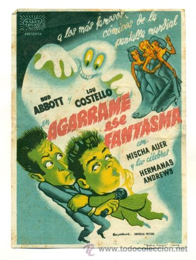 Cine: AGARRAME ESE FANTASMA - PROGRAMA ORIGINAL CON PUBLICIDAD - - Foto 1