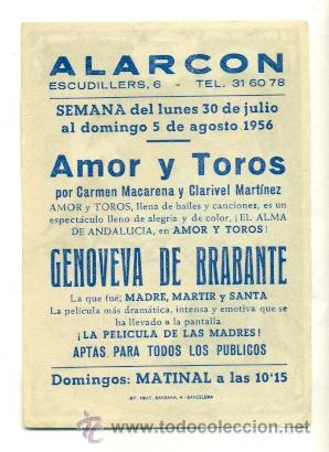 Cine: AMOR Y TOROS   - PROGRAMA ORIGINAL     CON   PUBLICIDAD - - Foto 2