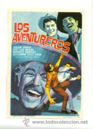 Cine: AVENTUREROS - PROGRAMA ORIGINAL SIN PUBLICIDAD - ESTADO IMPECABLE - JOAQUIN CORDERO - Foto 1