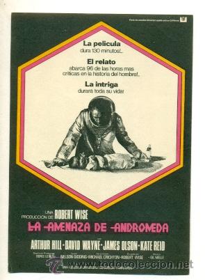 Cine: AMENAZA DE ANDROMEDA , LA - PROGRAMA ORIGINAL SIN PUBLICIDAD - ESTADO IMPECABLE - Foto 1