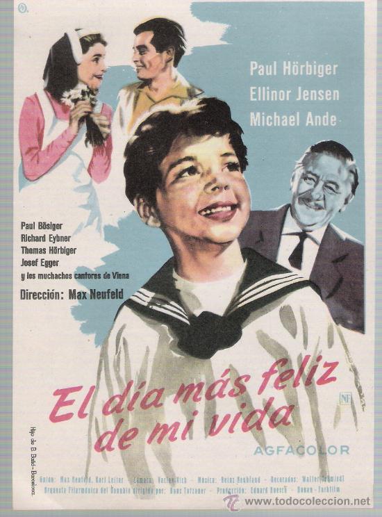 Cine: El d&iacute;a m&aacute;s feliz de mi vida. Programa sencillo. - Foto 1