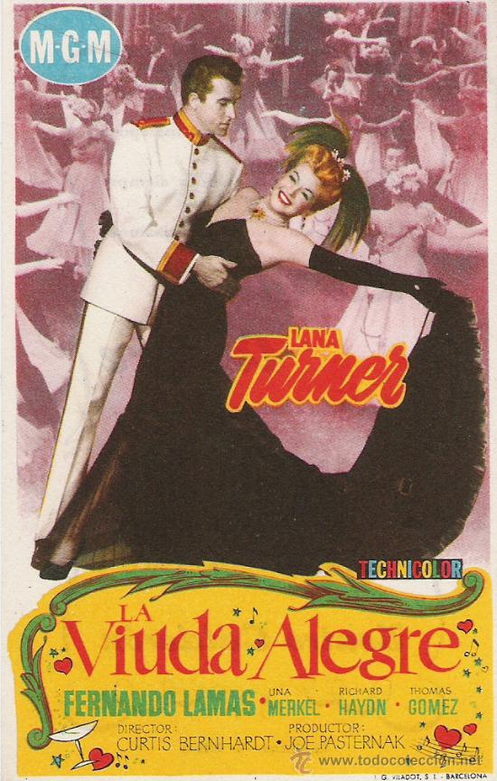 Flyers Publicitaires de Films Anciens: LA VIUDA ALEGRE TEATRO CALDERON VALLADOLID