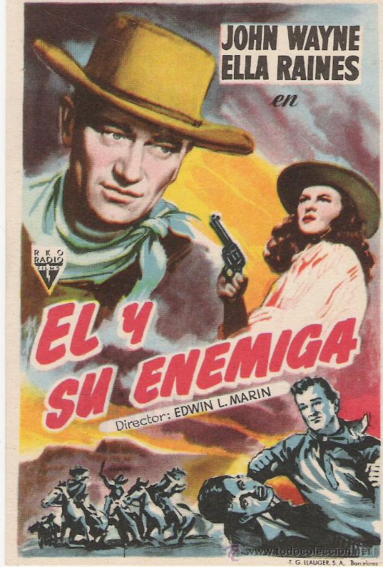 Cine: EL Y SU ENEMIGA  DE JOHN WAYNE TEATRO PRADERA - Foto 1