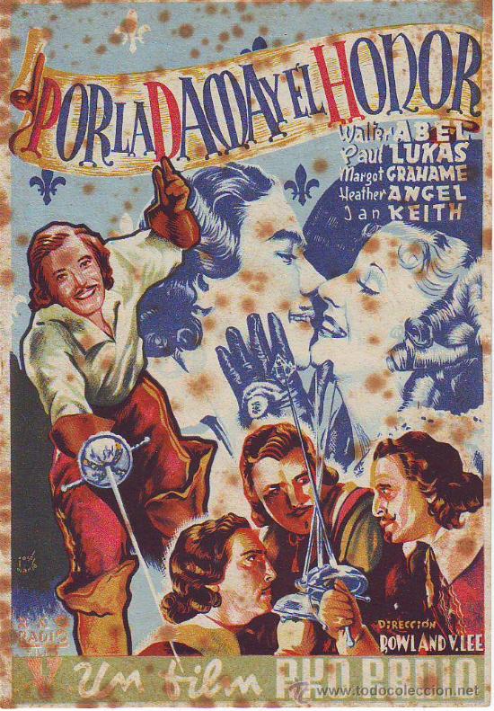 Foglietti di film di film antichi di cinema: por la dama y el honor