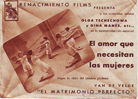 Foglietti di film di film antichi di cinema: el amor que necesitan las mujeres doble