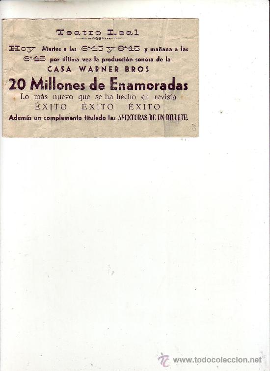 Cine: 20 millones de enamoradas - programa triptico - Foto 3