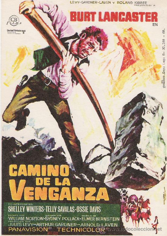 Cine: CAMINO DE LA VENGANZA DE  BURT LANCASTER - Foto 1