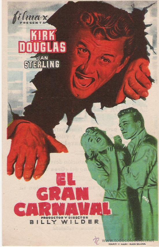 Cine: EL GRAN CARNAVAL CON KIRK DOUGLAS CINEMA COCA - Foto 1