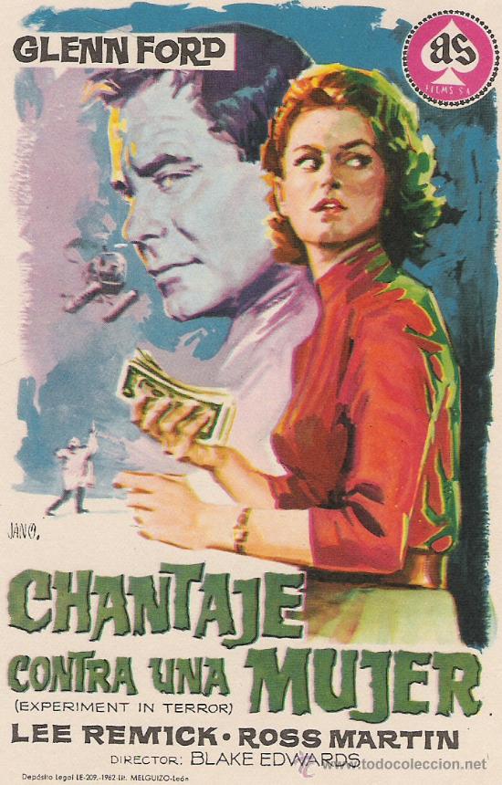 Flyers Publicitaires de Films Anciens: CHANTAJE CONTRA UNA MUJER DE GLENN FORD