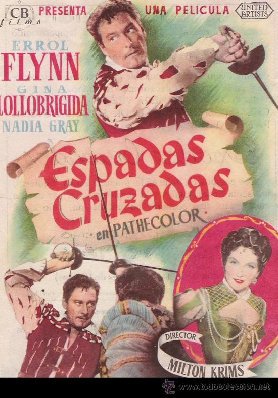 Cine: ESPADAS CRUZADAS CON ERROL FLYNN  TEATRO IRIS