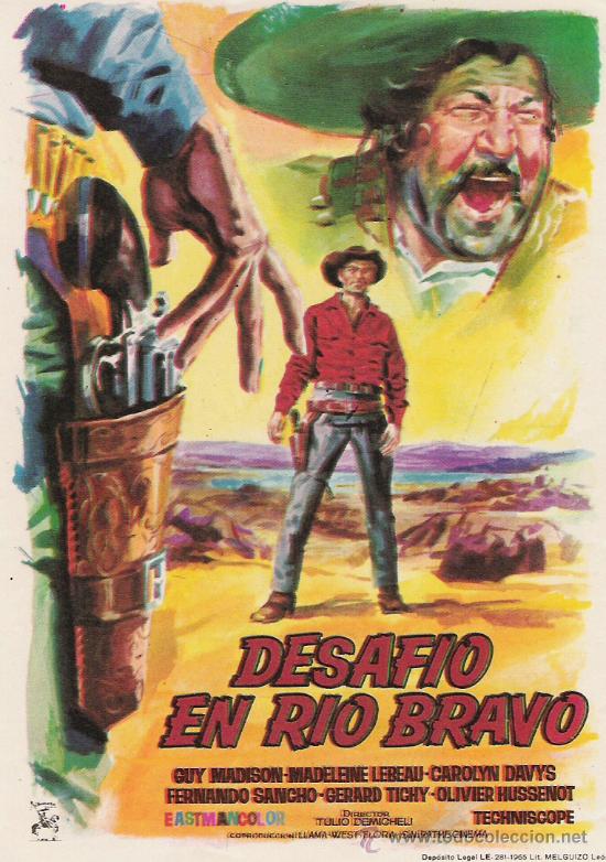 Flyers Publicitaires de Films Anciens: DESAFIO EN RIO BRAVO