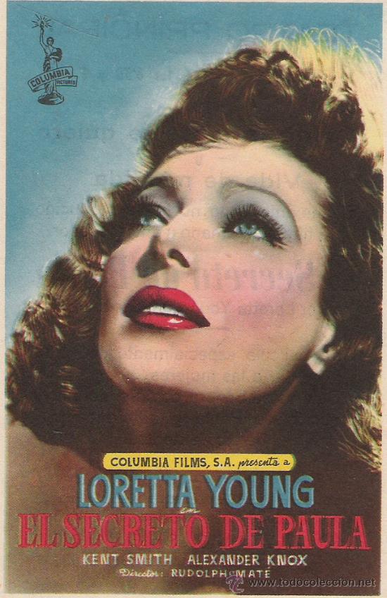 Flyers Publicitaires de Films Anciens: EL SECRETO DE PAULA TEATRO PRINCIPAL