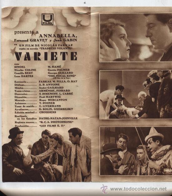 Cine: Variet&eacute;. Doble de U Films. - Foto 1