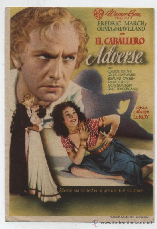 Cine: El Caballero Adverse. Sencillo de WB. - Foto 1