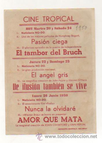 Cine: AMOR QUE MATA. CINE TROPICAL. 1950. - Foto 2
