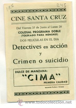 Cine: DETECTIVES EN ACCION - PROGRAMA ORIGINAL CON PUBLICIDAD - - Foto 2
