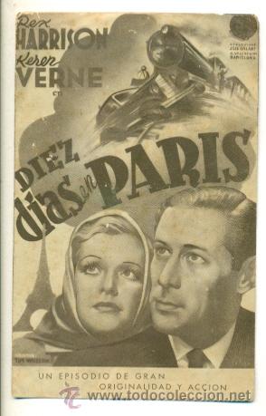 Cine: DIEZ DIAS EN PARIS - PROGRAMA DOBLE ORIGINAL CON PUBLICIDAD - - Foto 1