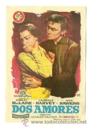 Cine: DOS AMORES  - PROGRAMA   ORIGINAL CON PUBLICIDAD  -ESTADO IMPECABLE - Foto 1