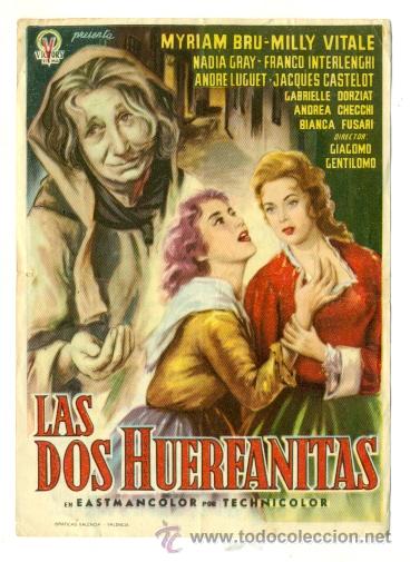 Cine: DOS HUERFANITAS   - PROGRAMA   ORIGINAL CON PUBLICIDAD  - - Foto 1