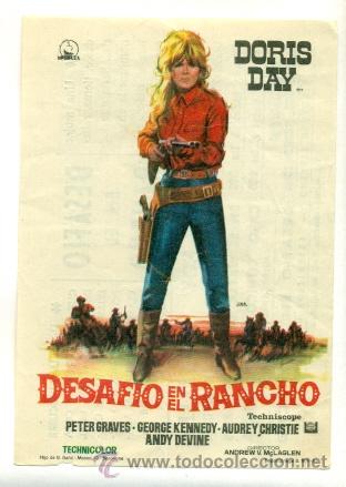 Cine: DESAFIO EN EL RANCHO   - PROGRAMA   ORIGINAL CON PUBLICIDAD  - - Foto 1