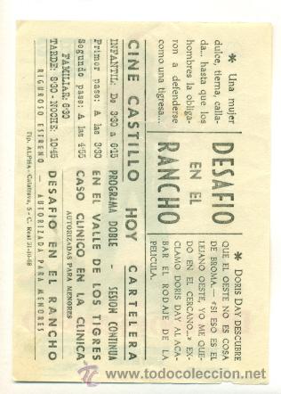 Cine: DESAFIO EN EL RANCHO   - PROGRAMA   ORIGINAL CON PUBLICIDAD  - - Foto 2