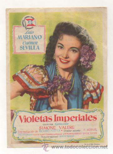 Kino: VIOLETAS IMPERIALES. CINE TIVOLI. 1954.
