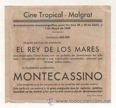 Cine: MONTECASSINO. CINE TROPICAL - MALGRAT. 1949. - Foto 2
